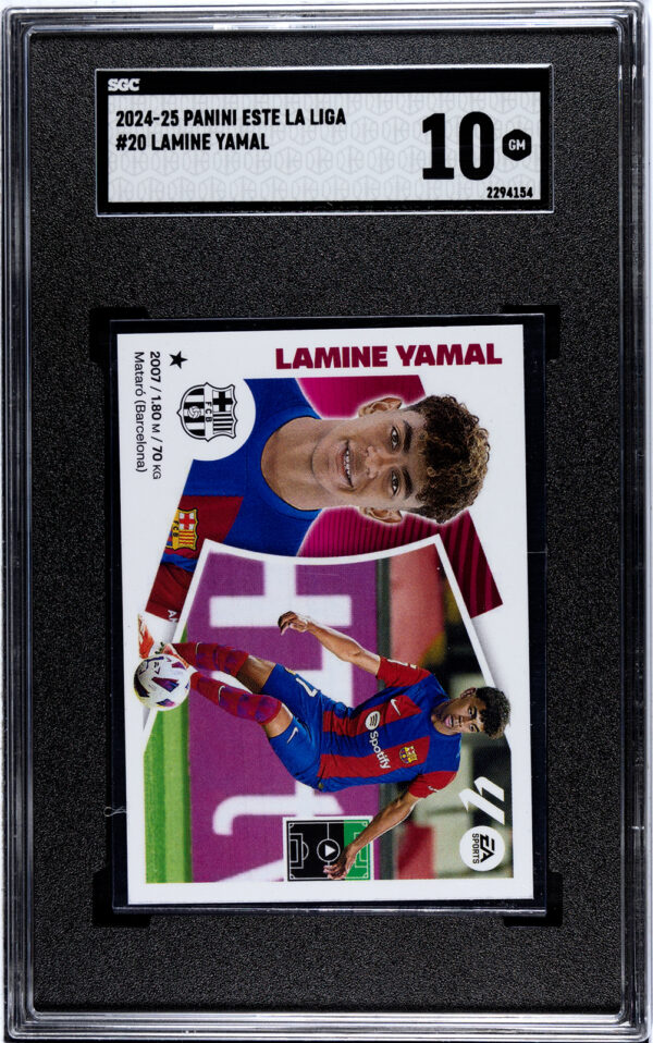 2024-25 Lamine Yamal Rookie Panini Este La Liga #20 SGC 10