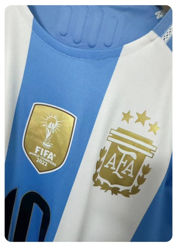 2022 Lionel Messi Signed Printed Jersey Argentina + COA - Image 3