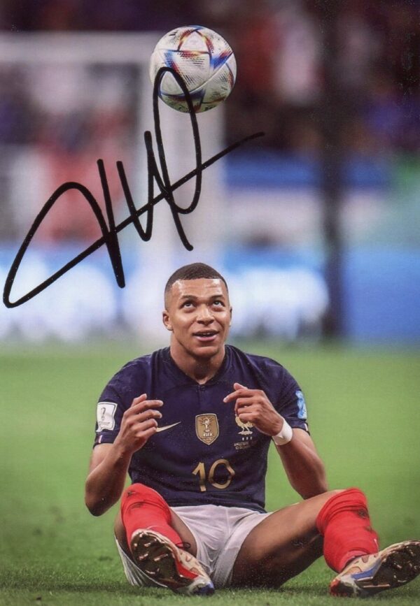 Kylian Mbappé France Photo – Signed Printed Autograph