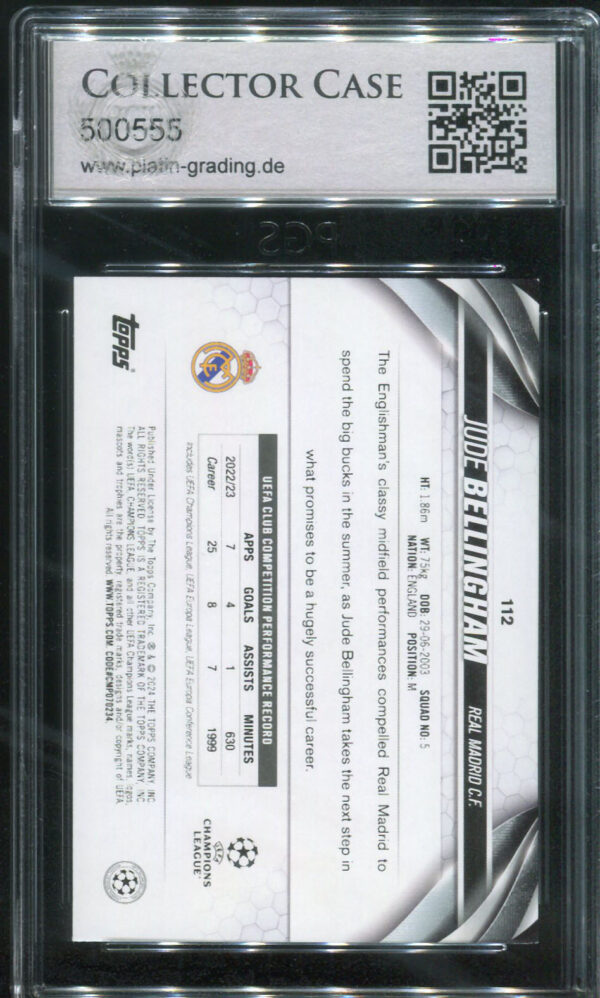 Jude Bellingham Topps Auto Card Real Madrid – PGS Graded - Image 2