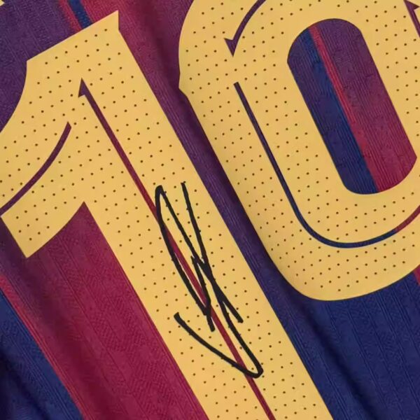 2025 Lamine Yamal Signed Printed Jersey Barcelona + COA - Image 4