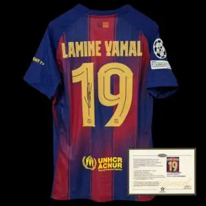 2025 Lamine Yamal Signed Printed Jersey Barcelona + COA